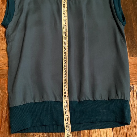 Marie C Teal Cap-Sleeve Blouse - Size S - Picture 5 of 6